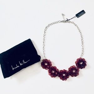 NICOLE MILLER NEW YORK Red Flower Necklace